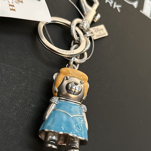 Coach Silver Disney CINDERELLA BEAR Handbag Charm Fob Keychain C0266 Princess - Picture 3 of 9